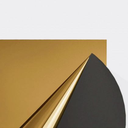 HMR - 23.6" Gold & Black Geometric Metal Wall Decor Background Hand-Forged Art for Living Room