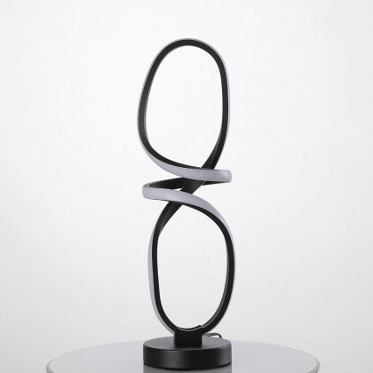 HMR - Minimalist LED Table Lamp in Black Geometric Beside Table Lamp
