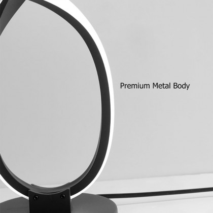 HMR - Minimalist LED Table Lamp in Black Geometric Beside Table Lamp