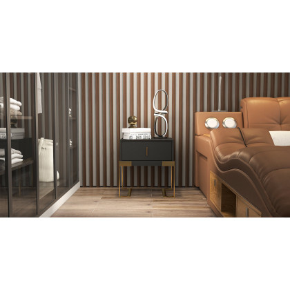HMR - Minimalist LED Table Lamp in Black Geometric Beside Table Lamp