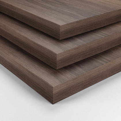 HMR - Ultic Modern & Minimalist Book Shelf with 3 Shelves & 2 Drawers in Walnut