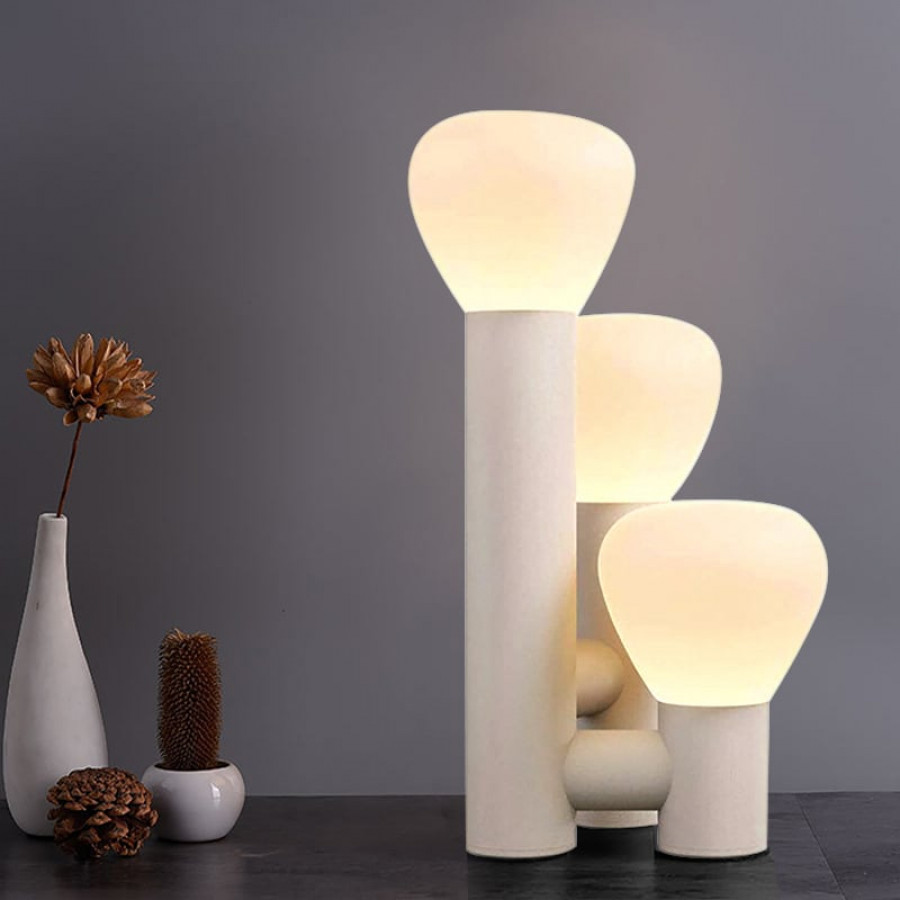HMR - Modern 3-Light Table Lamp Warm Light with On / Off Switch
