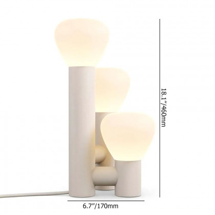 HMR - Modern 3-Light Table Lamp Warm Light with On / Off Switch
