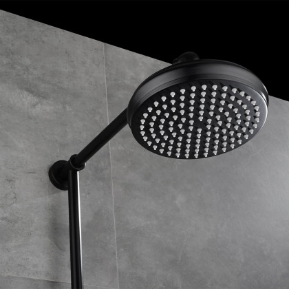 HMR - Industrial Style Wall-Mounted Shower System 2-function in Black