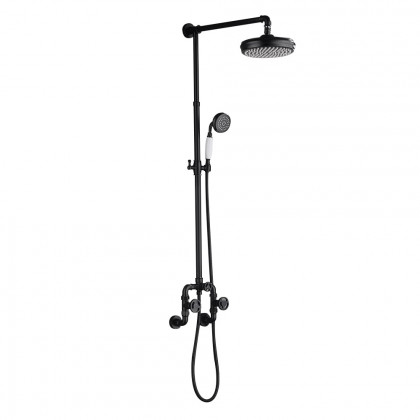 HMR - Industrial Style Wall-Mounted Shower System 2-function in Black