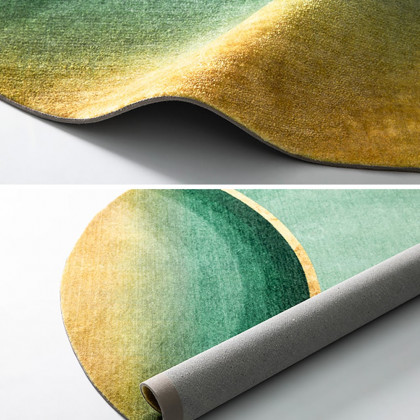 HMR - 5' x 5' Modern Round Nylon Area Rug Multi-Color Designer Rugs Living Room