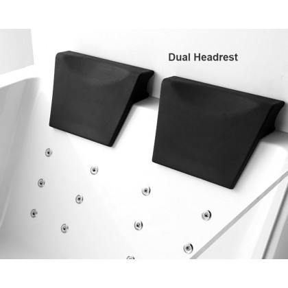 HMR - 71'' Double Massage Bathtub with Ambient Lighting