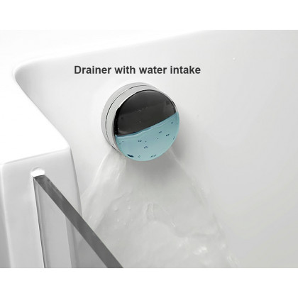 HMR - 71'' Double Massage Bathtub with Ambient Lighting