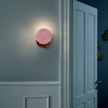 HMR - Modern Pink Wall Sconce 1-Light Decor Terrazzo Wall Light for Bedroom