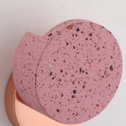 HMR - Modern Pink Wall Sconce 1-Light Decor Terrazzo Wall Light for Bedroom