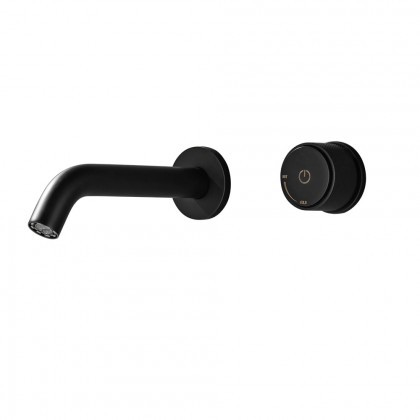 HMR - Minimble Wall-Mount Widespread Bathroom Sink Faucet in Matte Black
