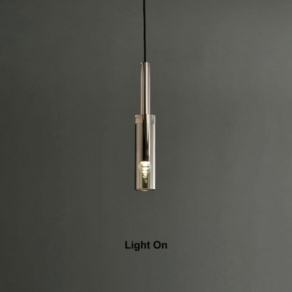 HMR - Minimalist Hanging Wall Light 1-Light Clear Armed Sconce Crystal Indoor Wall Lighting