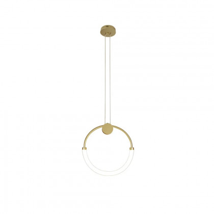 HMR - Modern Minimalist Single Circle Kitchen Island Light in Gold Cool Light
