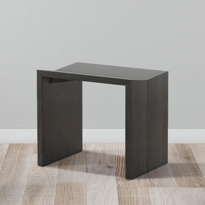 HMR - Set of 2 Farmhouse Modern Wood Dining Chairs Black