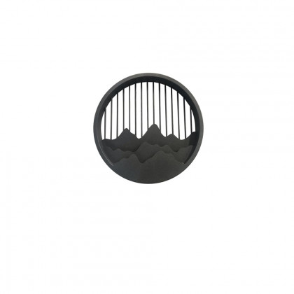 HMR - Outdoor Flush Mounted Wall Lighting Sconces LED Circle Layered Mountain Pattern