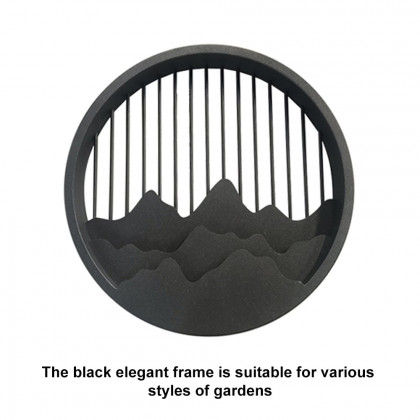 HMR - Outdoor Flush Mounted Wall Lighting Sconces LED Circle Layered Mountain Pattern