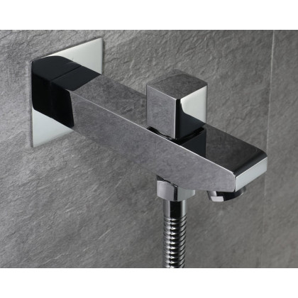 HMR Wall-Mounted 16" Shower System 4 Function Thermostatic - Polished Chrome