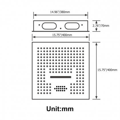 HMR Wall-Mounted 16" Shower System 4 Function Thermostatic - Black