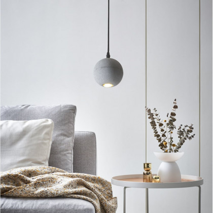 HMR - Moon Cement Pendant Light Gray Hanging Light set of 6