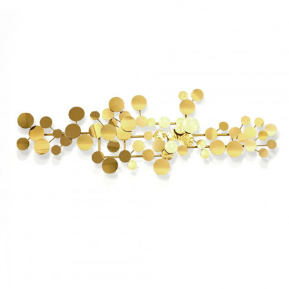 HMR - 1-Piece Modern Style Geometric Figure Wall Decor Gold Iron Wall Decor