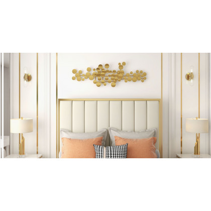 HMR - 1-Piece Modern Style Geometric Figure Wall Decor Gold Iron Wall Decor