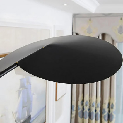 HMR - 70" Tall Black Arc Floor Lamp Metal Overarching Floor Reading Lamp