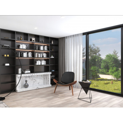 HMR - 70" Tall Black Arc Floor Lamp Metal Overarching Floor Reading Lamp