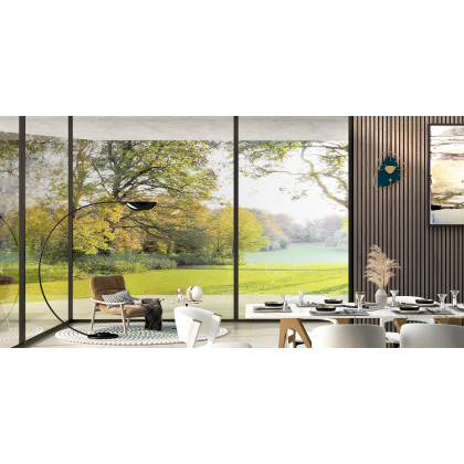 HMR - 70" Tall Black Arc Floor Lamp Metal Overarching Floor Reading Lamp