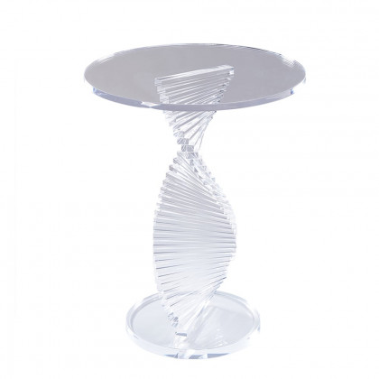 HMR - Contemporary Round Acrylic Side Table