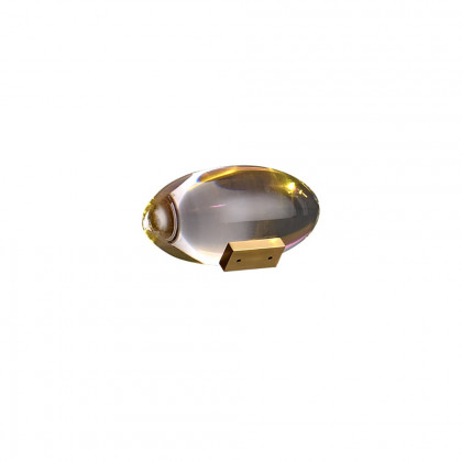 HMR - Modern Oval Colorful Crystal LED Table Lamps in Brass for Bedroom and Hallway