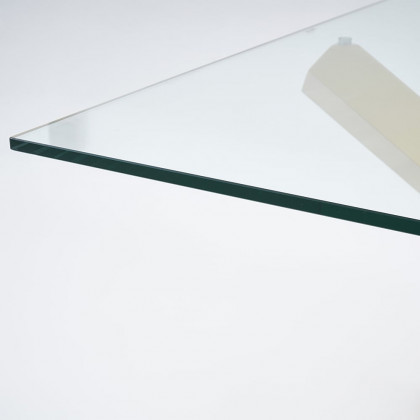 HMR - 94.5" Rectangle Tempered Glass Dining Table Seats 6-8 People