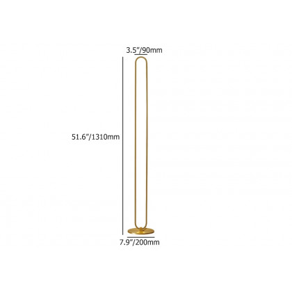 HMR - Modern Linear LED Floor Lamp Gold Metal Base Brass Standing Lamp