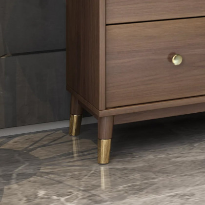 HMR - Ultic Modern Rectangle Sideboard Buffet with Ample Storages & Doors in Walnut