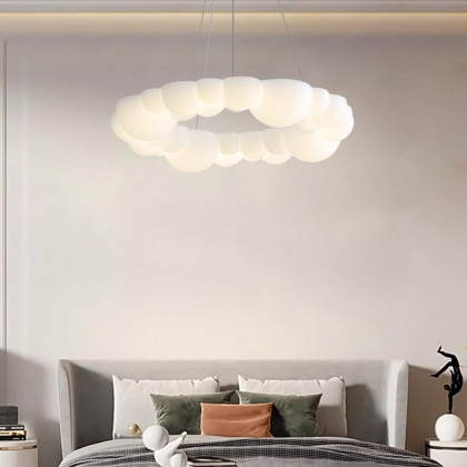 HMR - Modern White LED Chandelier Cloud Bubble Pendant Light