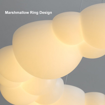 HMR - Modern White LED Chandelier Cloud Bubble Pendant Light