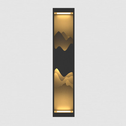 HMR - 40" Modern Flush Mounted LED Outdoor Lighting Wall Sconces Layered Cuboid