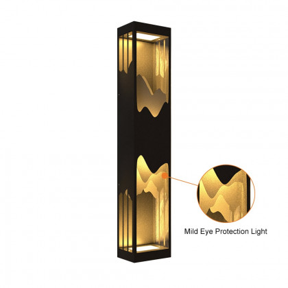 HMR - 40" Modern Flush Mounted LED Outdoor Lighting Wall Sconces Layered Cuboid