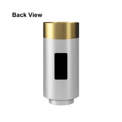 HMR Modern Luxury Round Stainless Steel Sink Pedestal Sink Freestanding - Gold & White