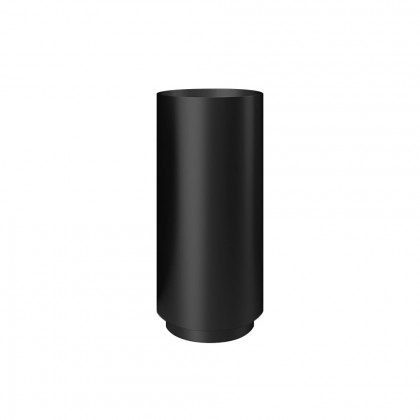 HMR Modern Luxury Round Stainless Steel Sink Pedestal Sink Freestanding - Black