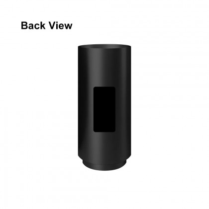 HMR Modern Luxury Round Stainless Steel Sink Pedestal Sink Freestanding - Black