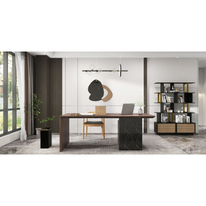 HMR Bubi Modern Linear Kitchen Island Light with Glass Globe Shade - Black, 7-Light