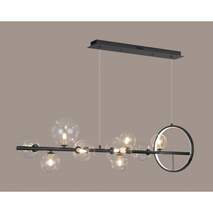 HMR - Bubi Modern Linear Kitchen Island Light with Glass Globe Shade