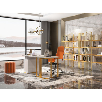HMR Bubi Modern Linear Kitchen Island Light with Glass Globe Shade - Gold, 10-Light