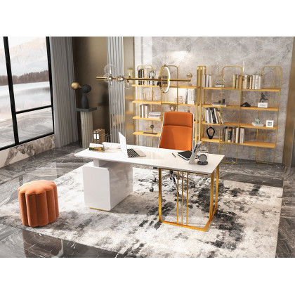 HMR Bubi Modern Linear Kitchen Island Light with Glass Globe Shade - Gold, 10-Light