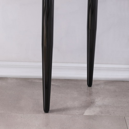 HMR - 47.2" Black Narrow Console Table Faux Marble Entryway Table Stainless Steel Legs