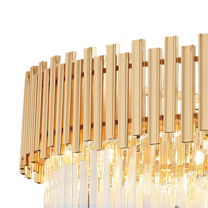 HMR - Tierizo Modern Tapered Tiered Crystal Chandelier 18-Light in Gold