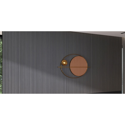 HMR - Modern Oval Geometric Metal Wall Decor Art Brown Metal Hanging Accents For Living Room