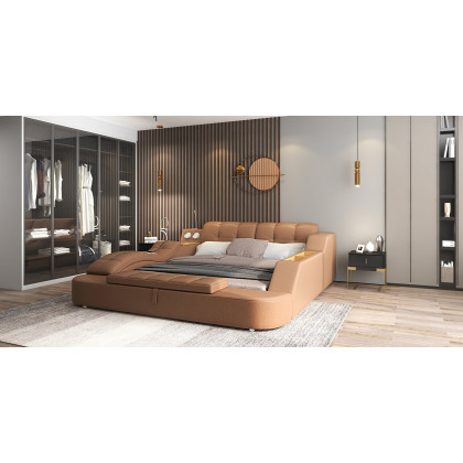 HMR - Modern Oval Geometric Metal Wall Decor Art Brown Metal Hanging Accents For Living Room