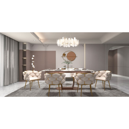 HMR - Modern Oval Geometric Metal Wall Decor Art Brown Metal Hanging Accents For Living Room