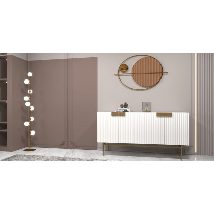 HMR - Modern Oval Geometric Metal Wall Decor Art Brown Metal Hanging Accents For Living Room